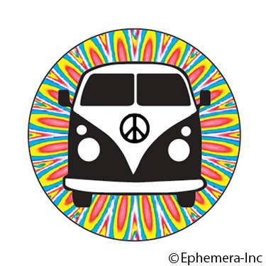Ephemera - Wholesale Magnet - Magnet-Volkswagen van (tie dye)0