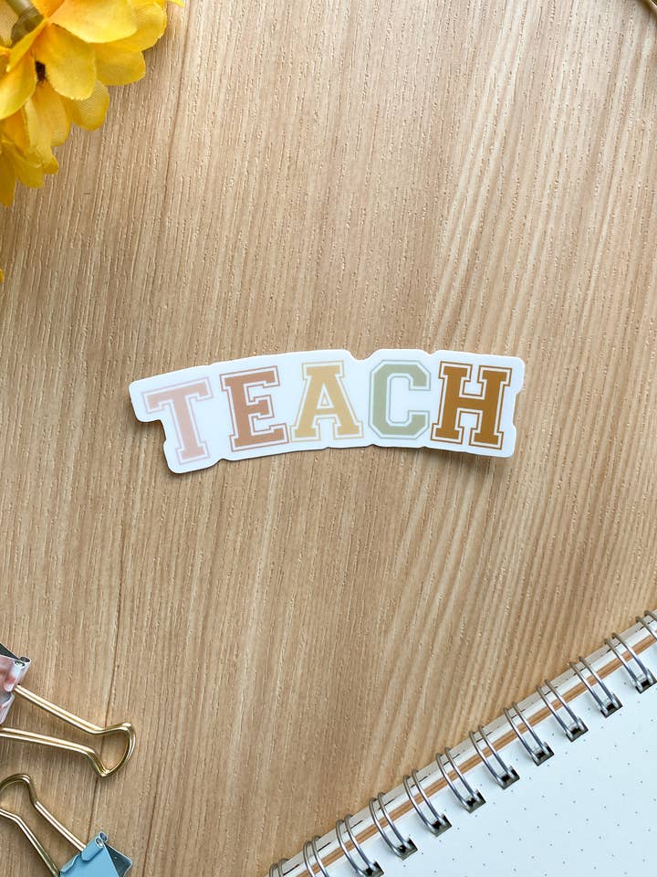 Teach Varsity Minimal Sticker for wholesale by Created By Christine
