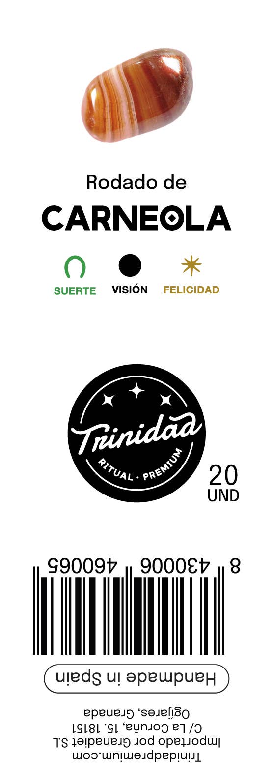 trinidad - Wholesale Spirituele steen/kristal - Carneola zakje met 20 stuks2