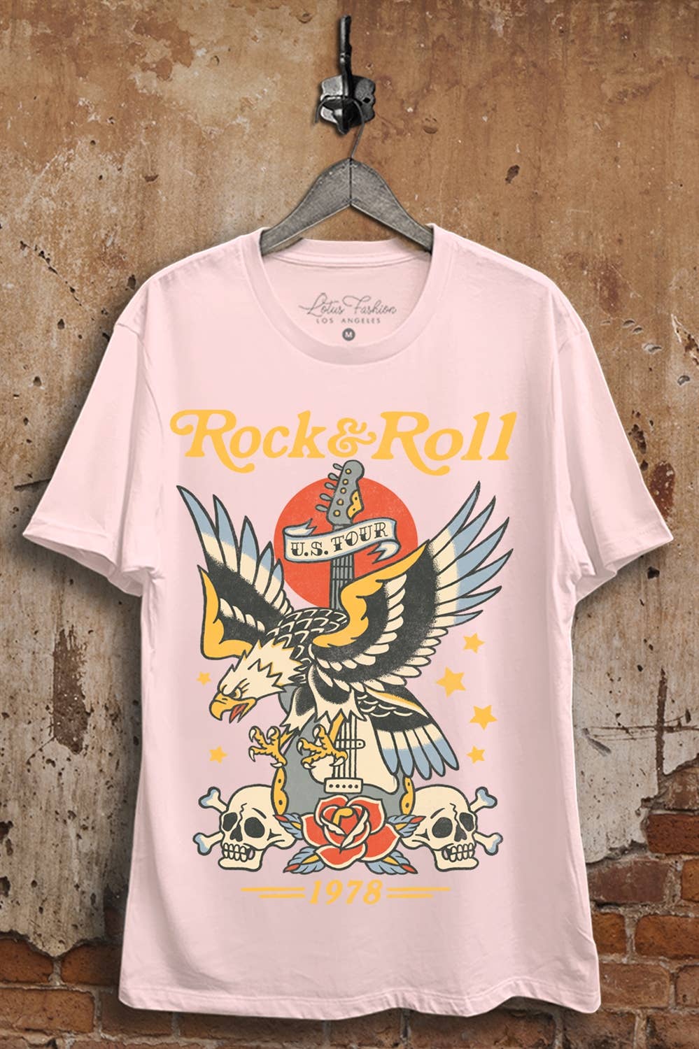 Lotus Fashion Collection - Wholesale T-Shirt (Graphic) - Women's - Rock & Roll Eagle Tattoo Graphic Top6