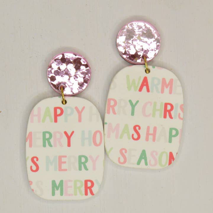 Weihnachtsohrringe, Feiertagsohrringe, Acrylohrringe für den Großhandel von The Adorned Fox