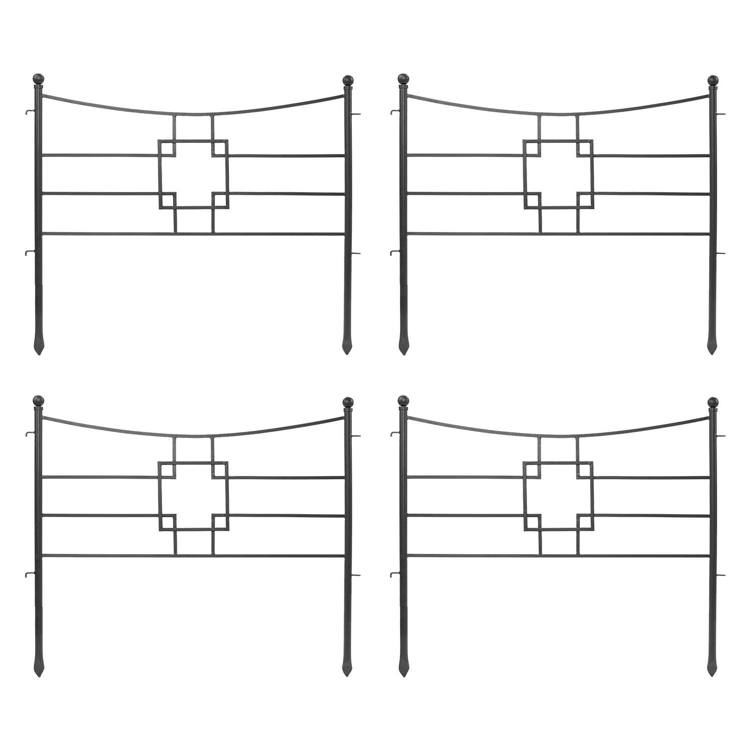 ACHLA Designs - Wholesale Outdoor ornament/decor - Square-on-Squares Fence Section, Pack of 42