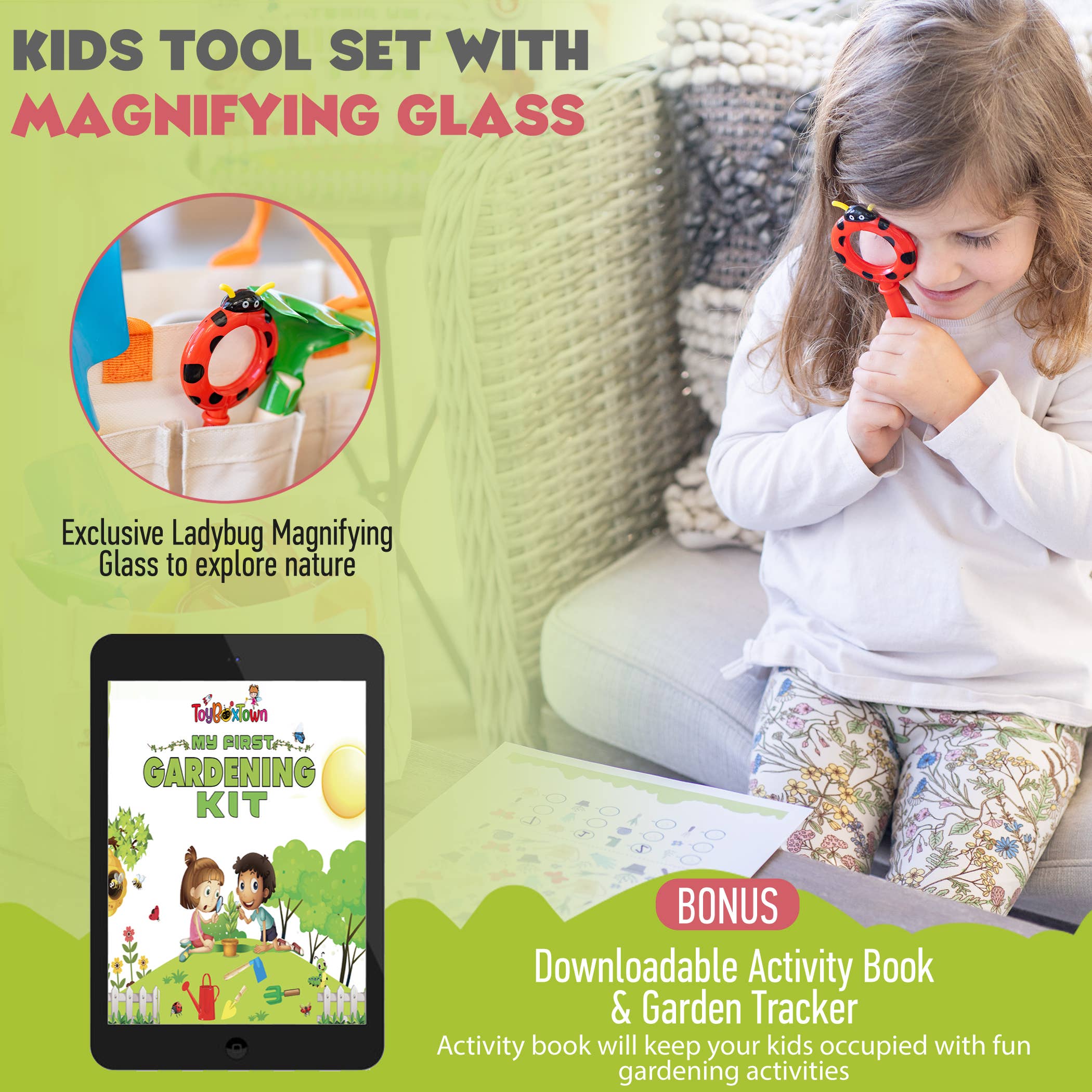 ToyBoxTown - Wholesale Toy Set - Kids - My First Gardening Kit - Kids Gardening Set 27 pieces3