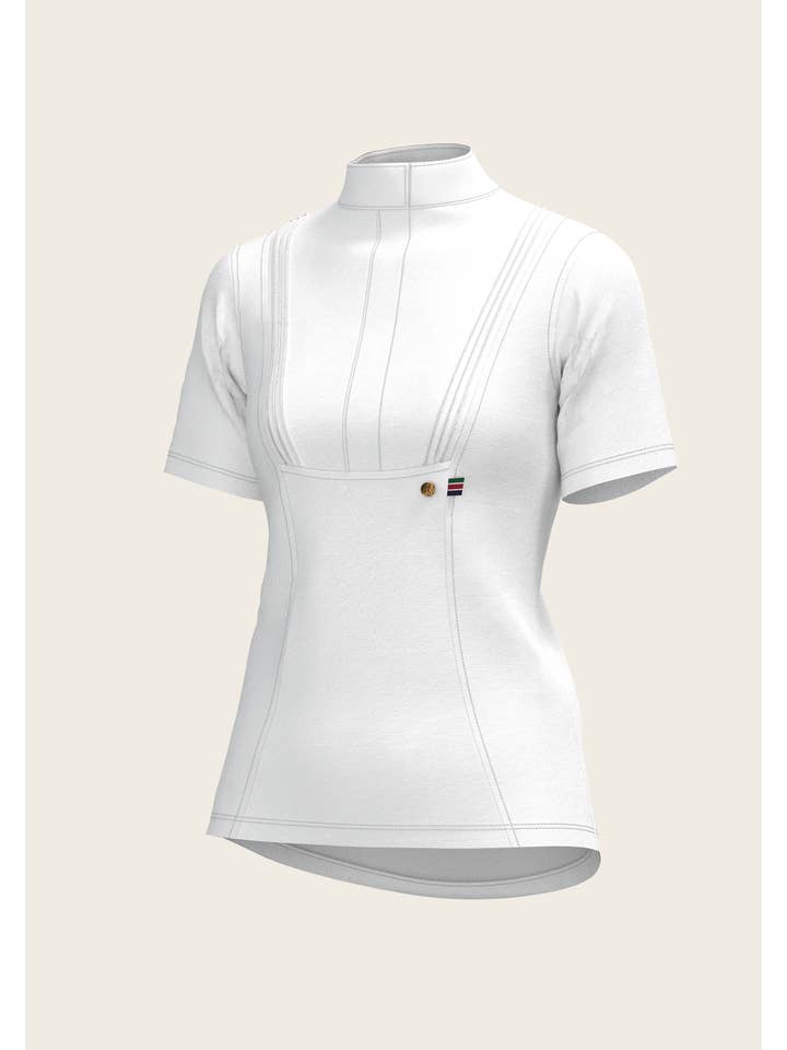 Espoir Equestrian – wholesale T-shirt – women's – Short Pleated Short Sleeve Show Shirt15