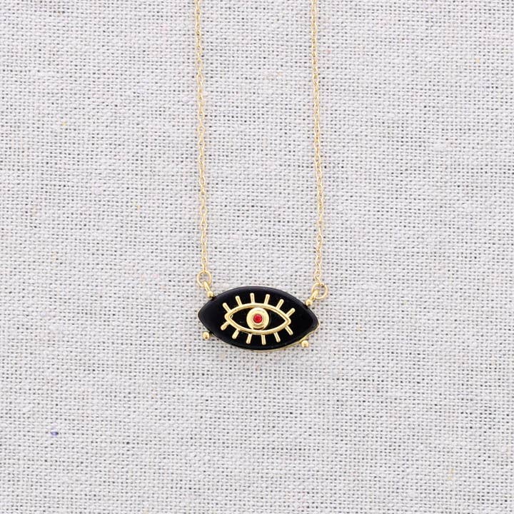 Sonata - Wholesale Pendant/Charm Necklace - Necklace: Steel Pendant, Eye, Stone, Crystals...7