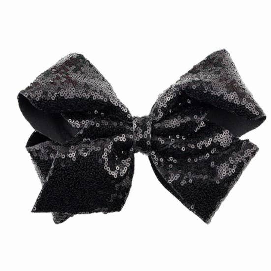 Little Trendy - Wholesale Hair Bow - Kids - Baby Girls Super Glitter Sequin Bows With Clip