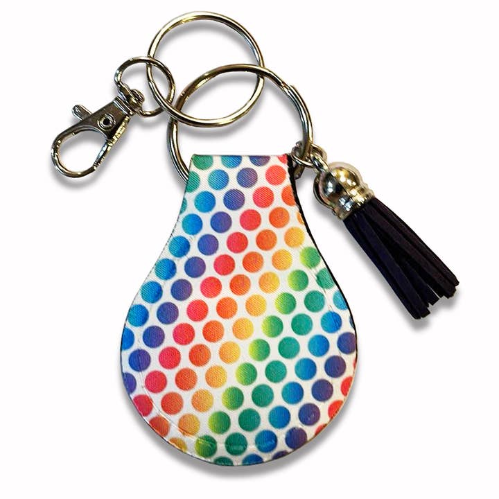 Neopren AirTag Kompatibel Etui Nøglering – Farverig Regnbue for engroshandel hos Jolitee