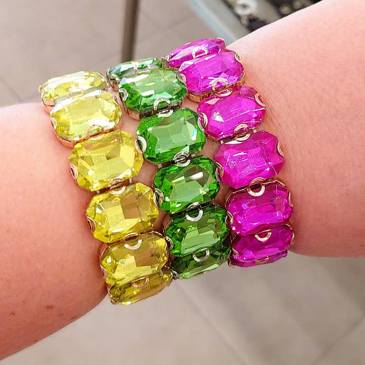 Daemon srls - Wholesale Bangle Bracelet - MARGOT - Bracciale Elasticizzato con pietre sfaccettate - LUCE COLLECTION31