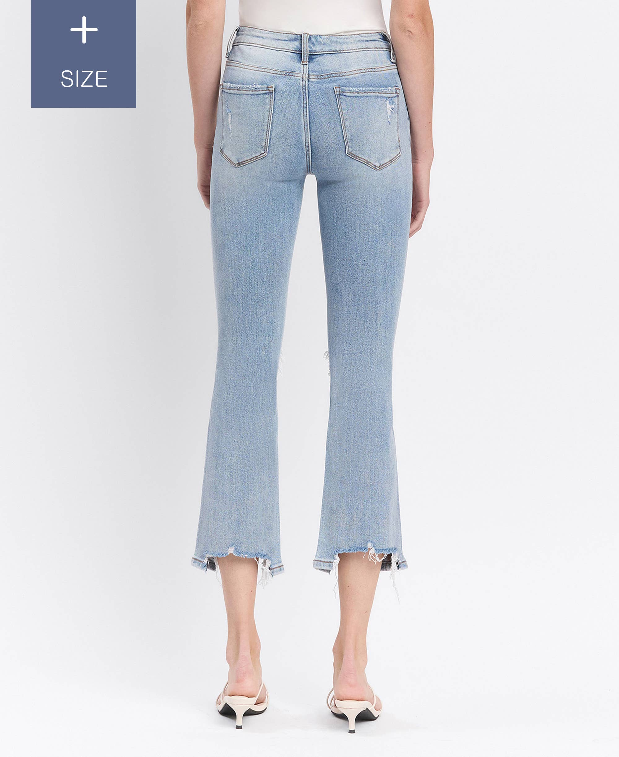 Miracles PLUS SIZE HIGH RISE KICK FLARE JEANS LV1081-P for wholesale on Faire1