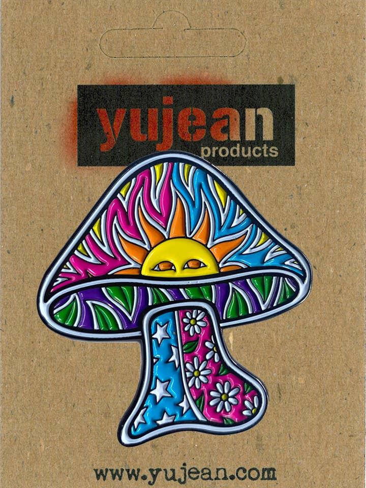 Dan Morris Sun Mushroom Enamel Pin - E1184 voor wholesale door Yujean