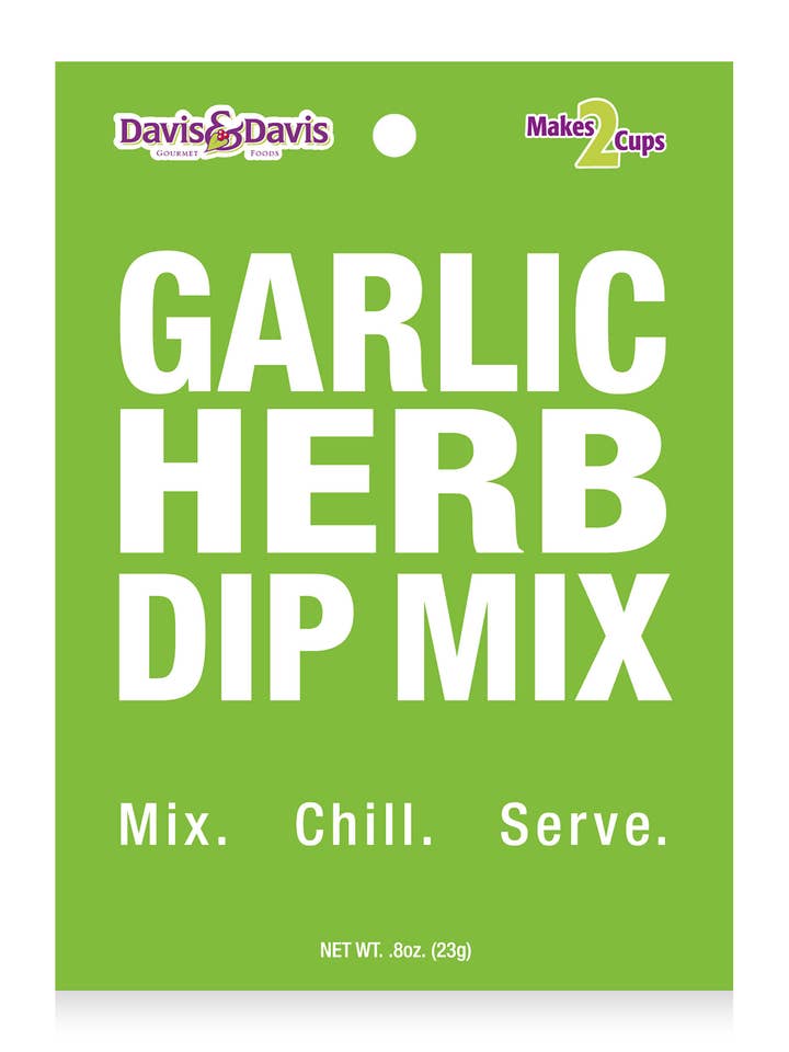 Garlic Herb Dip Mix for wholesale by Davis & Davis Gourmet Foods