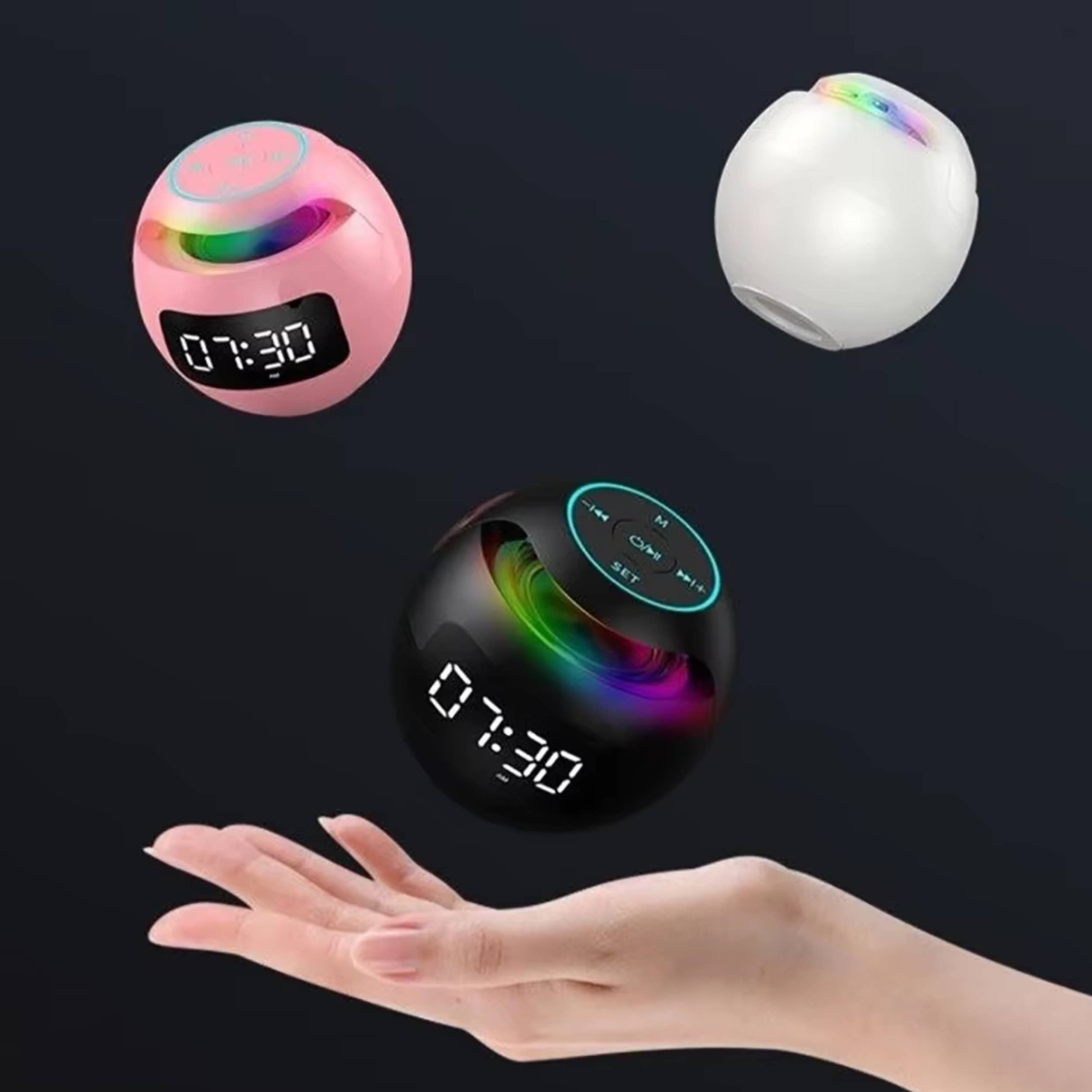 Lumbee Trade – wholesale Speakers – Portable Wireless Bluetooth Speaker Alarm Clock - Assorted3