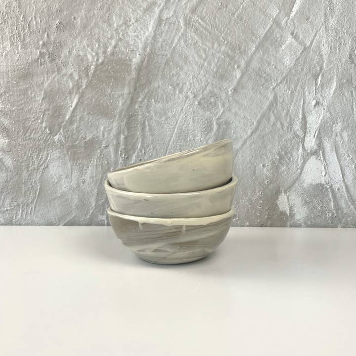 Zenful Pottery - Wholesale Bowl - Hakeme Collection - White Japandi Bowl