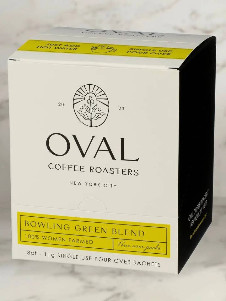 Pour-Over Coffee — Bowling Green (Women-Produced, 8 Single-Serves) for wholesale by Oval Coffee Roasters