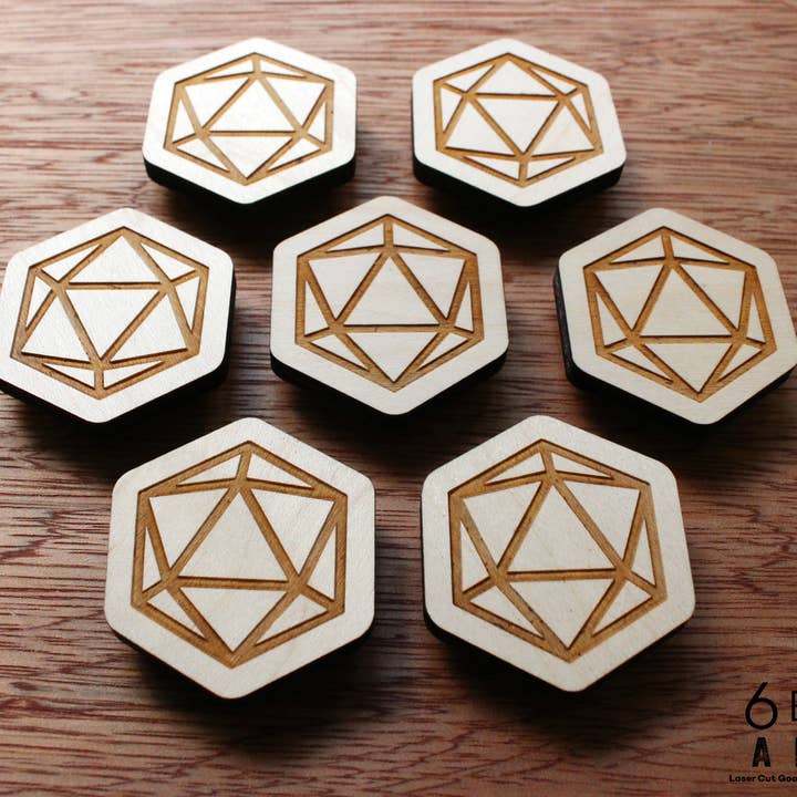 6 by 6 Arts - Wholesale Magnet - Icosahedron /D20 Magnet
