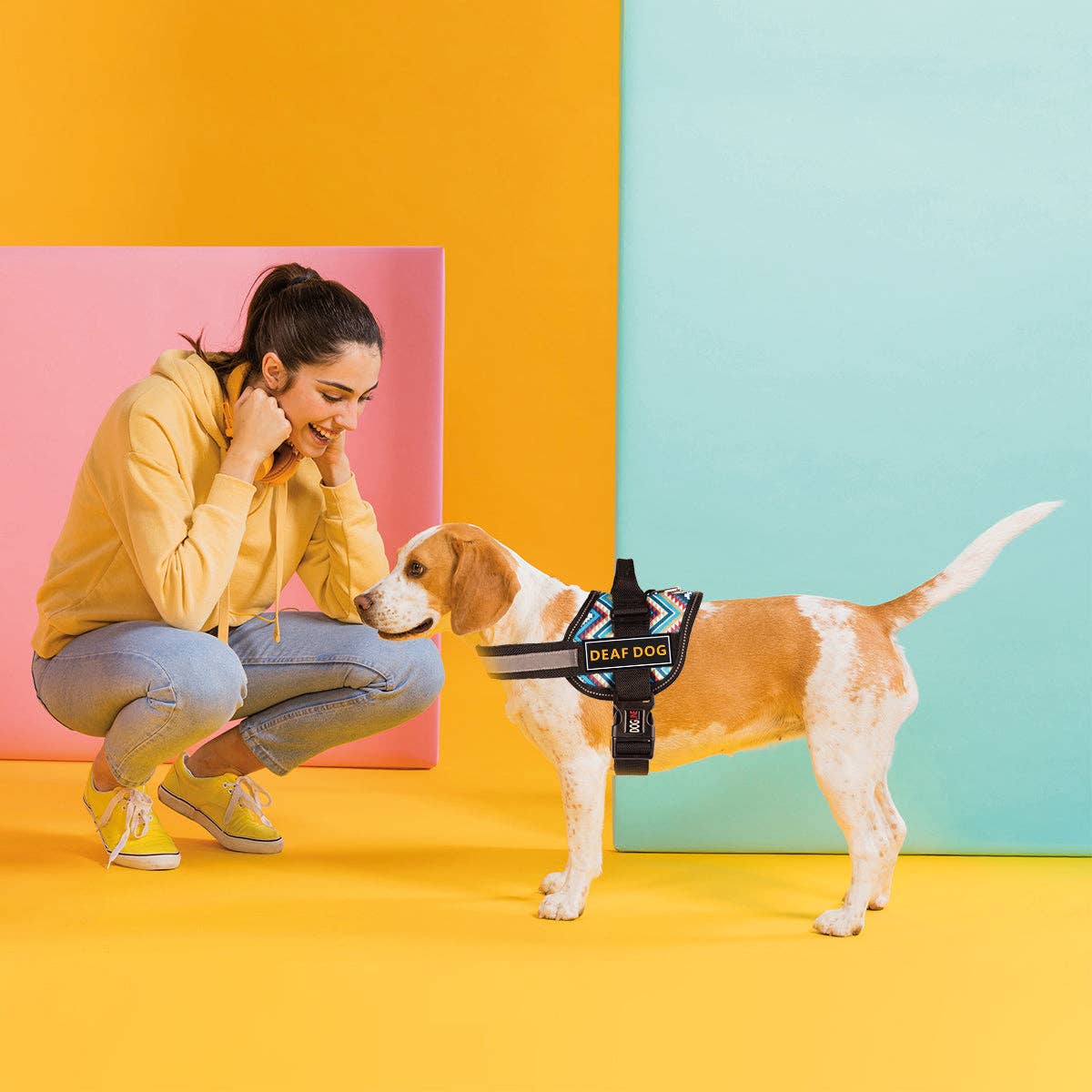 Dogline – wholesale Sele - Hund – Dogline Deaf Dog 3D Gummiplåster2