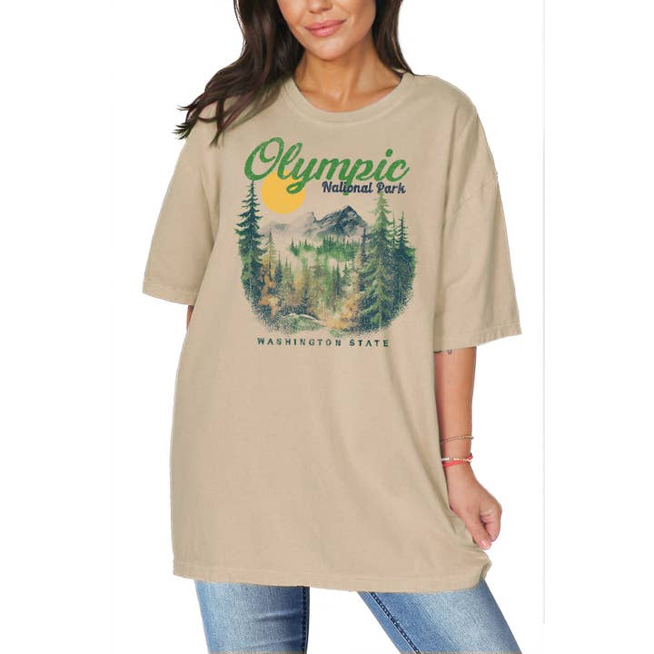 Olympic National Park Washington State Oversized Unisex T-shirt för wholesale av Amused by Blue