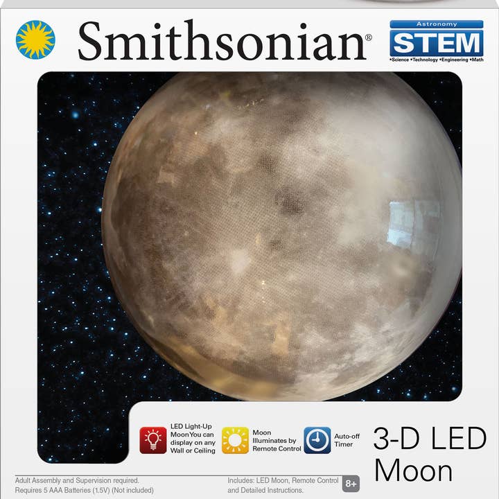 Smithsonian 3D LED 7" Moon for wholesale by Toysmith