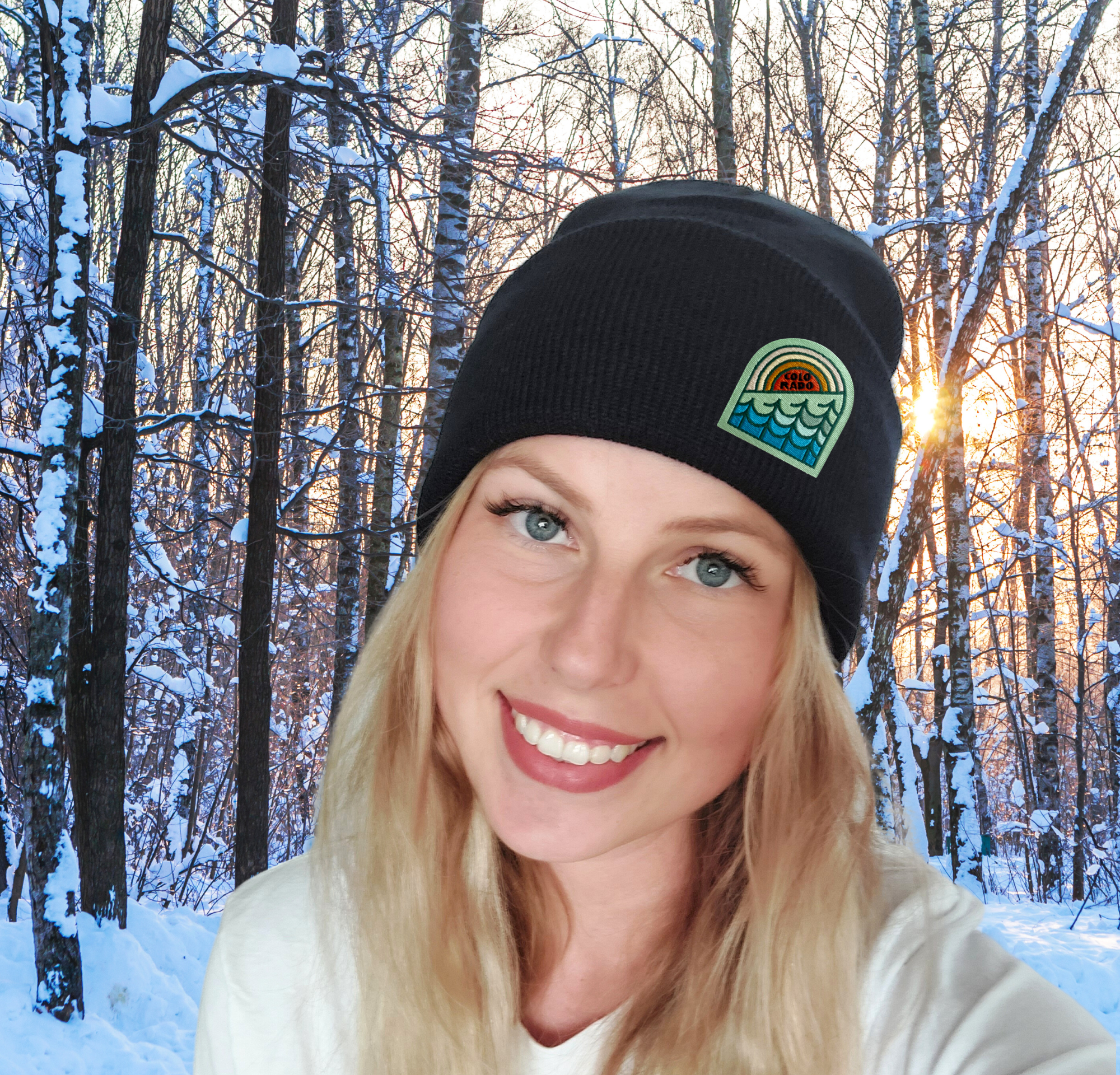 Spruce Seed - Wholesale Beanie - Women's -  Rib Knit Beanie Hat- Colorado Woven Patch Hat  4