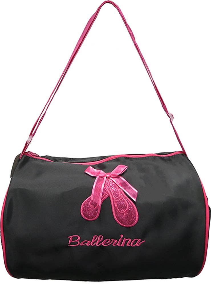 Wenchoice - Wholesale Weekender Bag - Kids - Black Sparkle Ballet Shoe Duffel0
