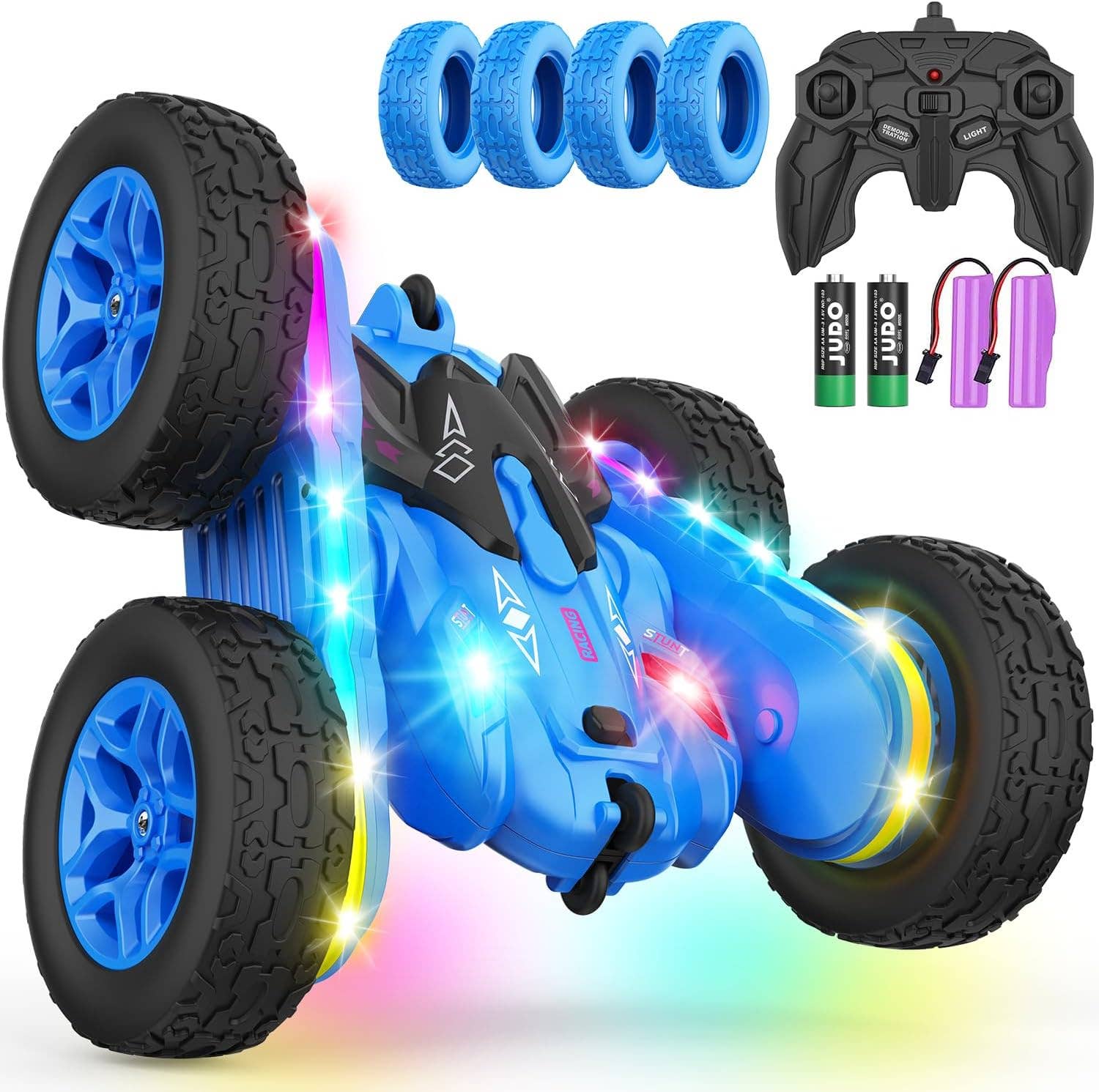  Pack Mix Match Colors  Double-Sided 360° Rotating 4WD Remote Control Car Rc Cars for wholesale on Faire5