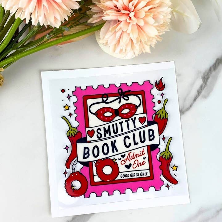 Smutty Book Club | Autocollant DTF UV de 4 po pour la vente par HKS Custom Designs