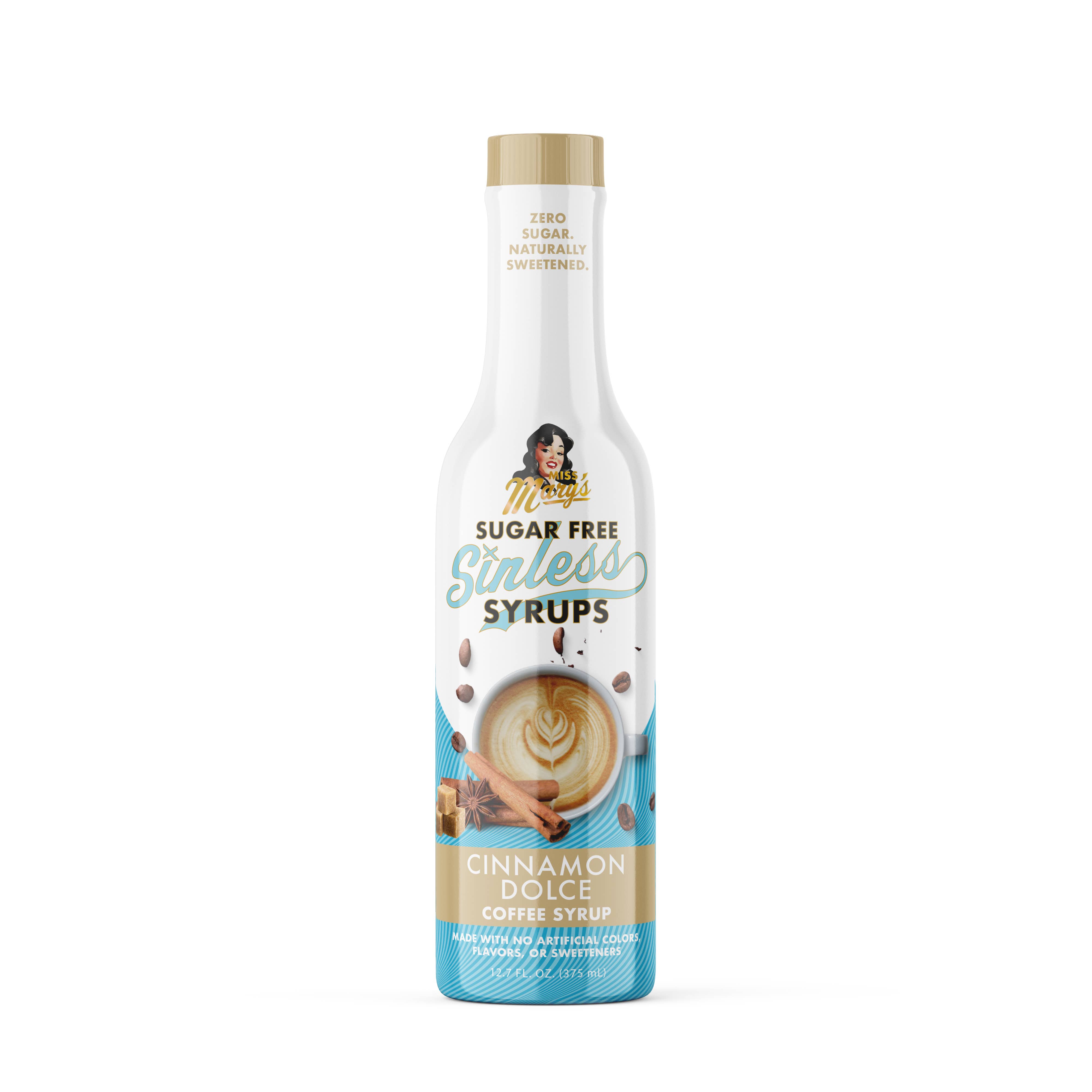 Cinnamon Dolce Sugar Free Sinless Syrups for wholesale by Miss Mary's Mix