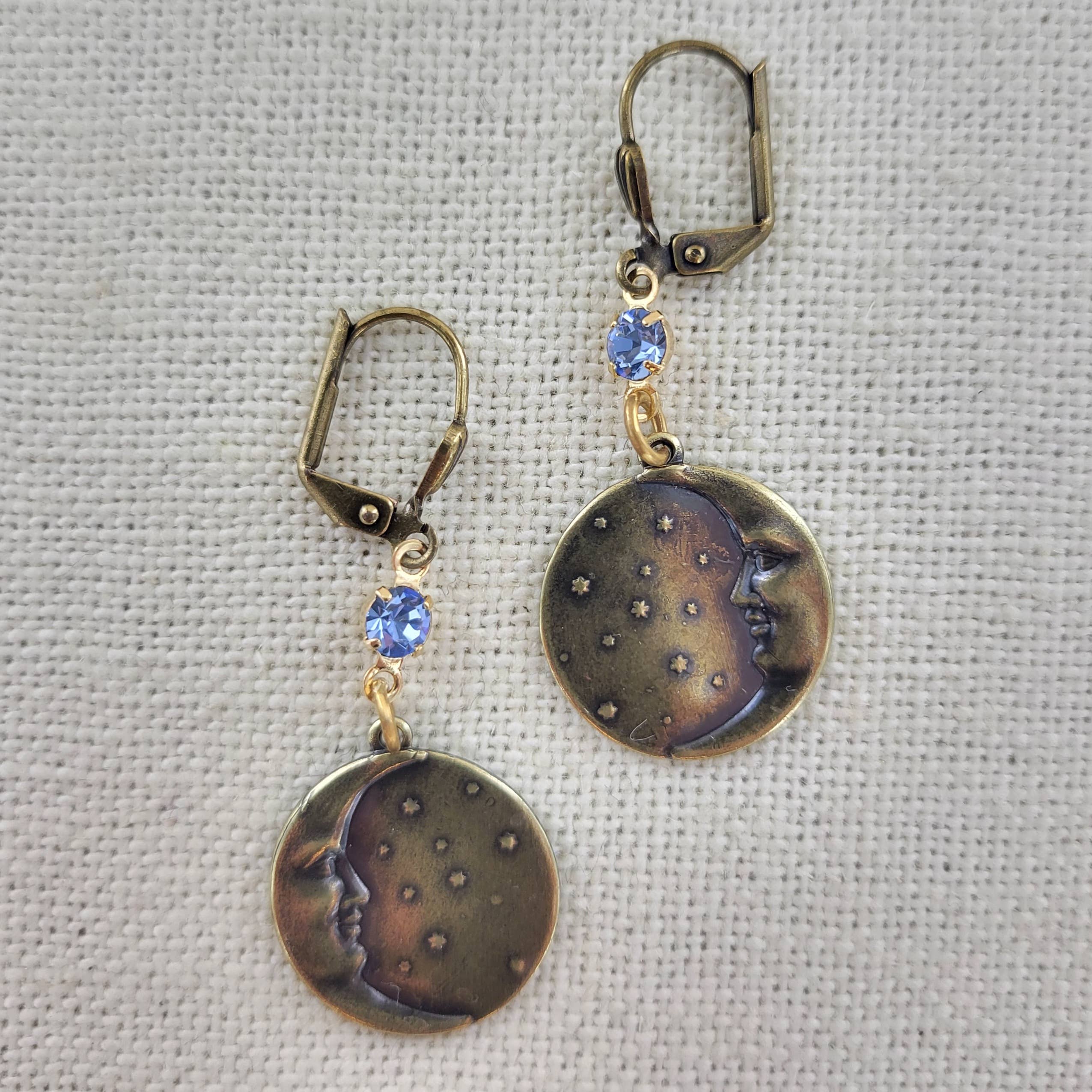 Sadie Green's Jewelry – Engroshandel Hængeøreringe og creoløreringe – Måne øreringe 914-STM1