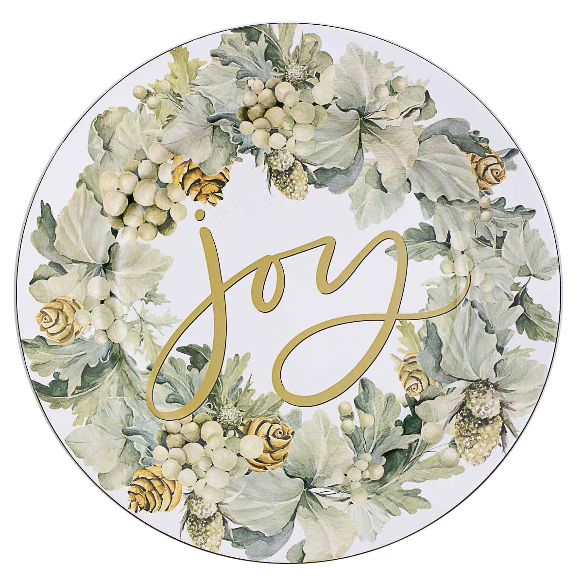 The Royal Standard - Vendita all'ingrosso Sottopiatti - Caricatore Emerald Wreath Bianco/Oro 13"0