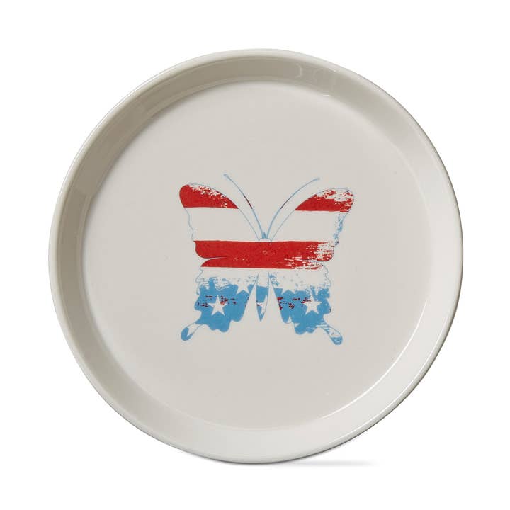 Butterfly Appetizer Plate Multi Earthenware Summer for wholesale by tag