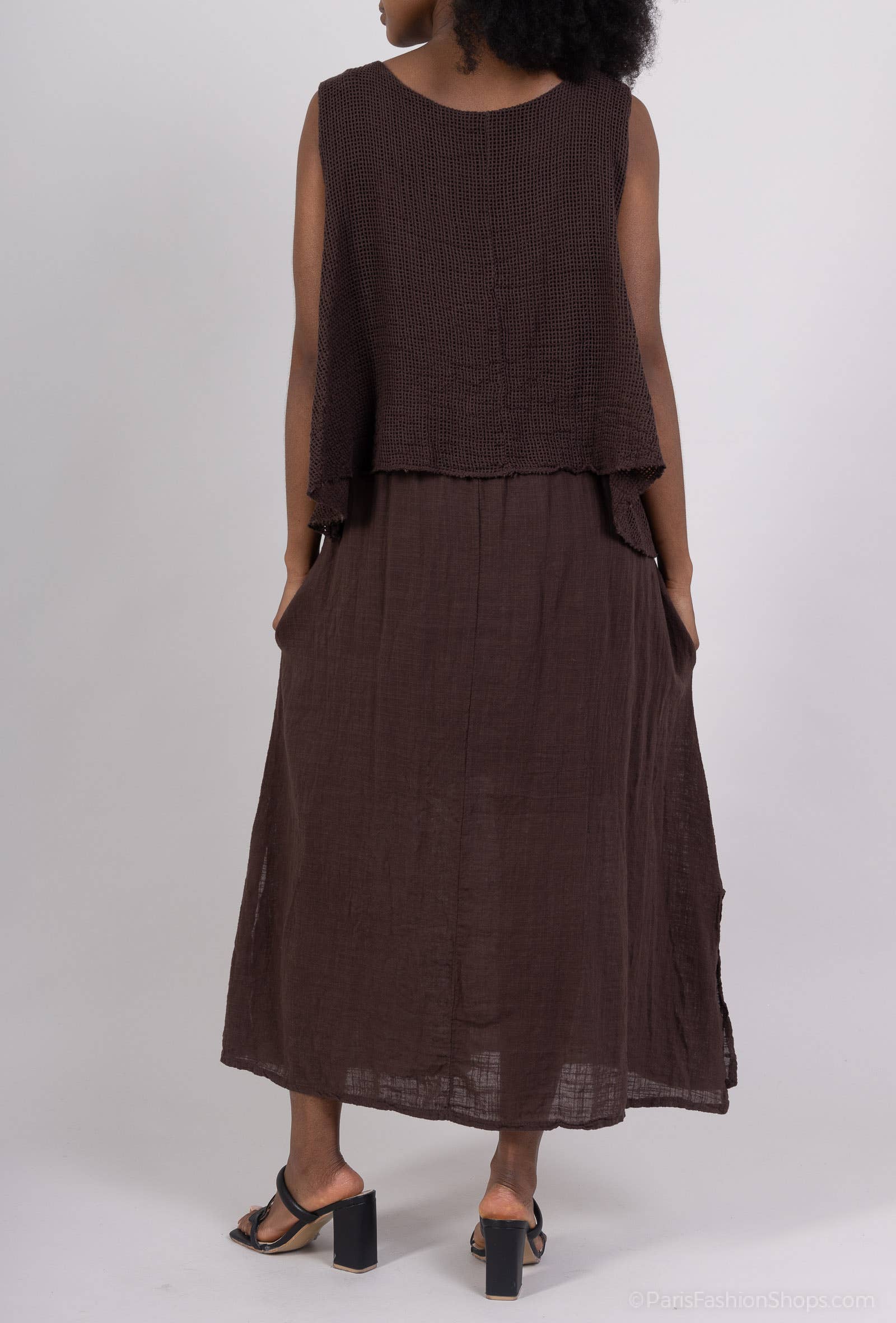 Shyloh – Engroshandel Kjole - Dame – Kjole i to materialer af bomuld 304963