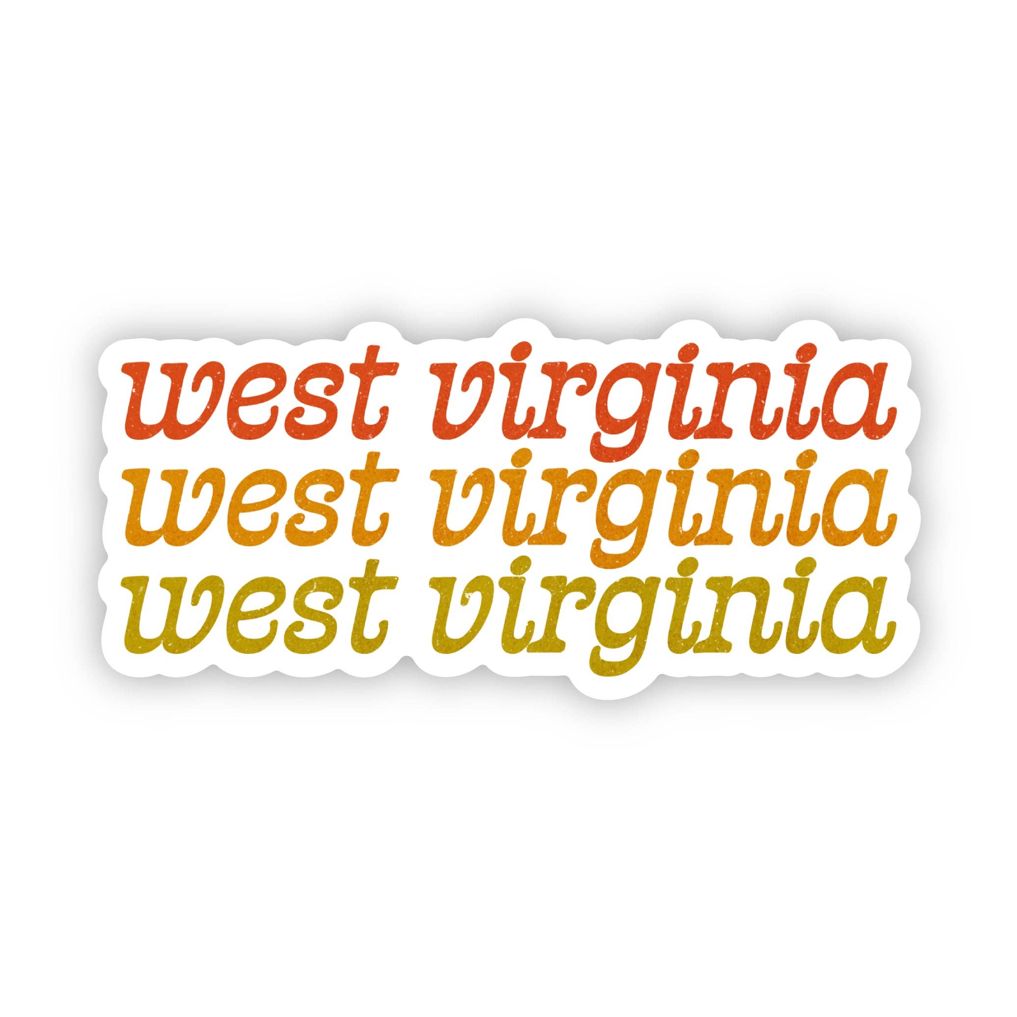 Big Moods - Wholesale Sticker - West Virginia Text Sticker0
