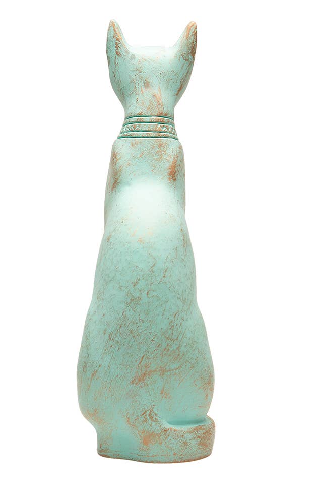 Discoveries, Inc. - Wholesale Decorative Figurine - Bastet Cat Statue Patina - 5.25" - Egyptian Goddess4