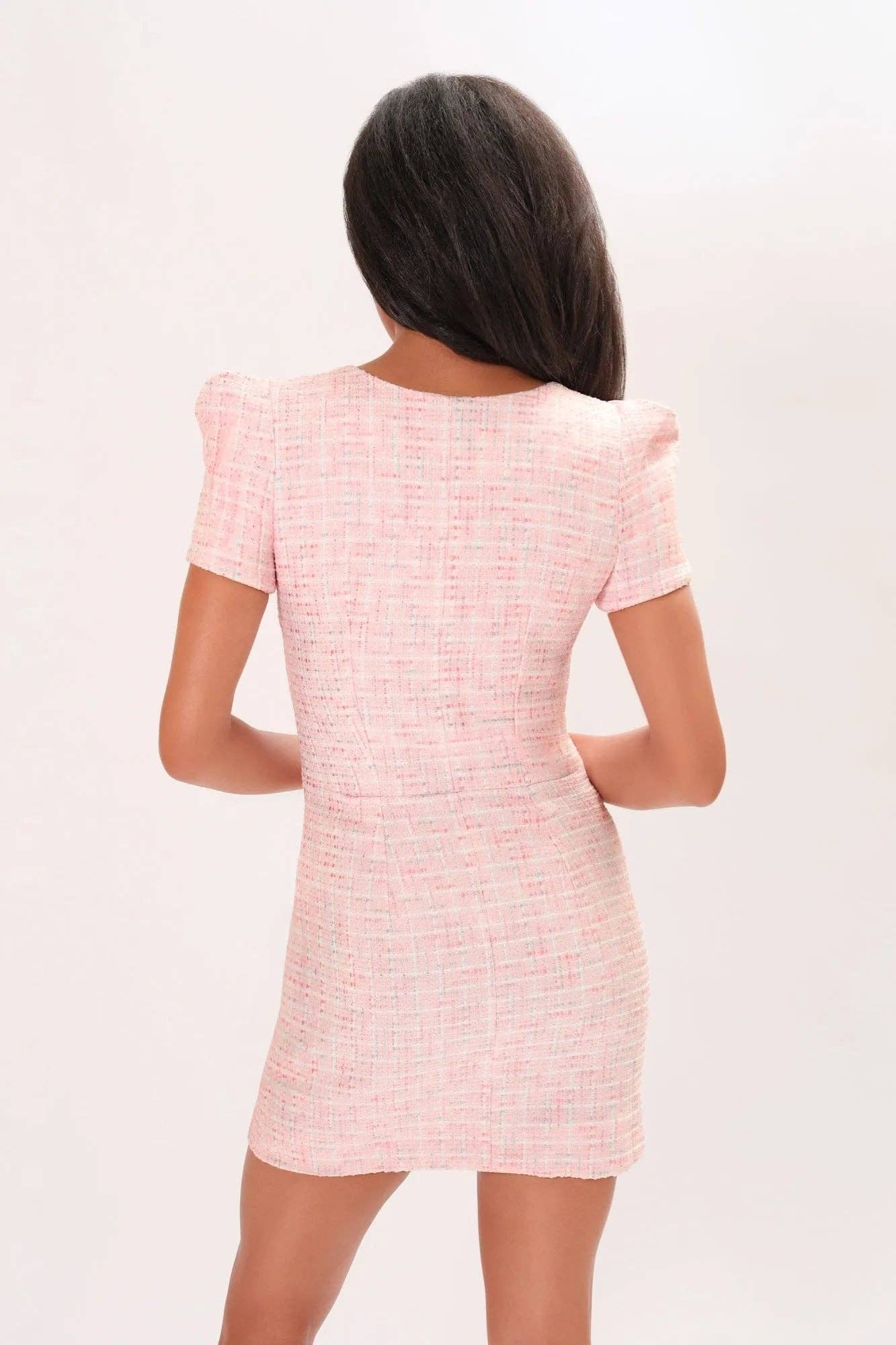 Pink Rose AMELIE TWEED DRESS (PINK ROSE) for wholesale on Faire3
