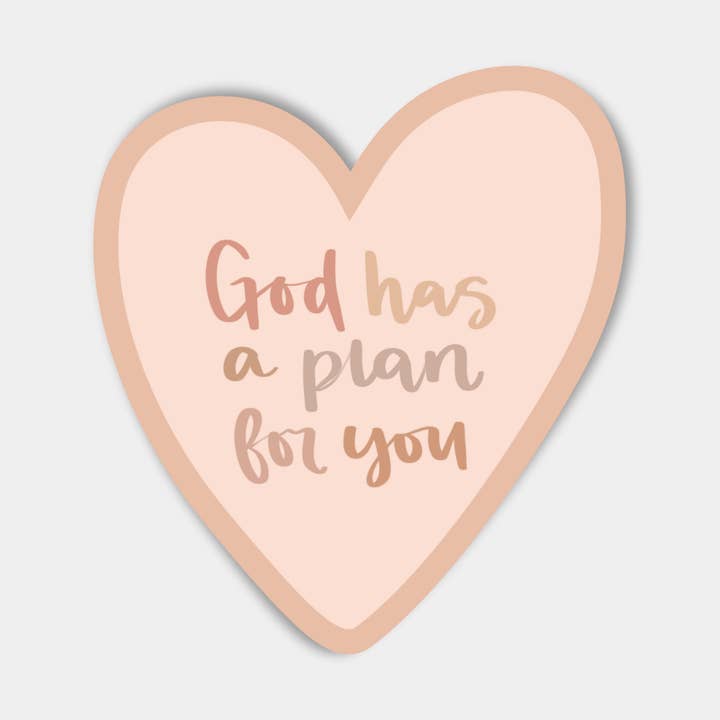Autocolante - Deus Tem Um Plano Para Ti por atacado de E Calligraphy Cafe