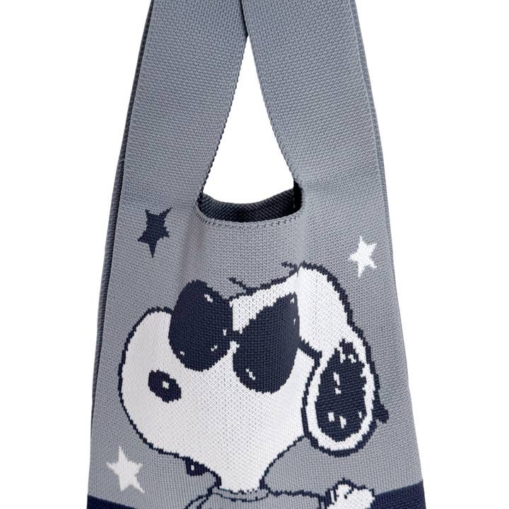 Peanuts Joe Cool Snoopy Knitted Baggu Grey Mini Tote and other Purchase Wholesale joe cool. Free Returns & Net 60 Terms on Faire trending on Faire.