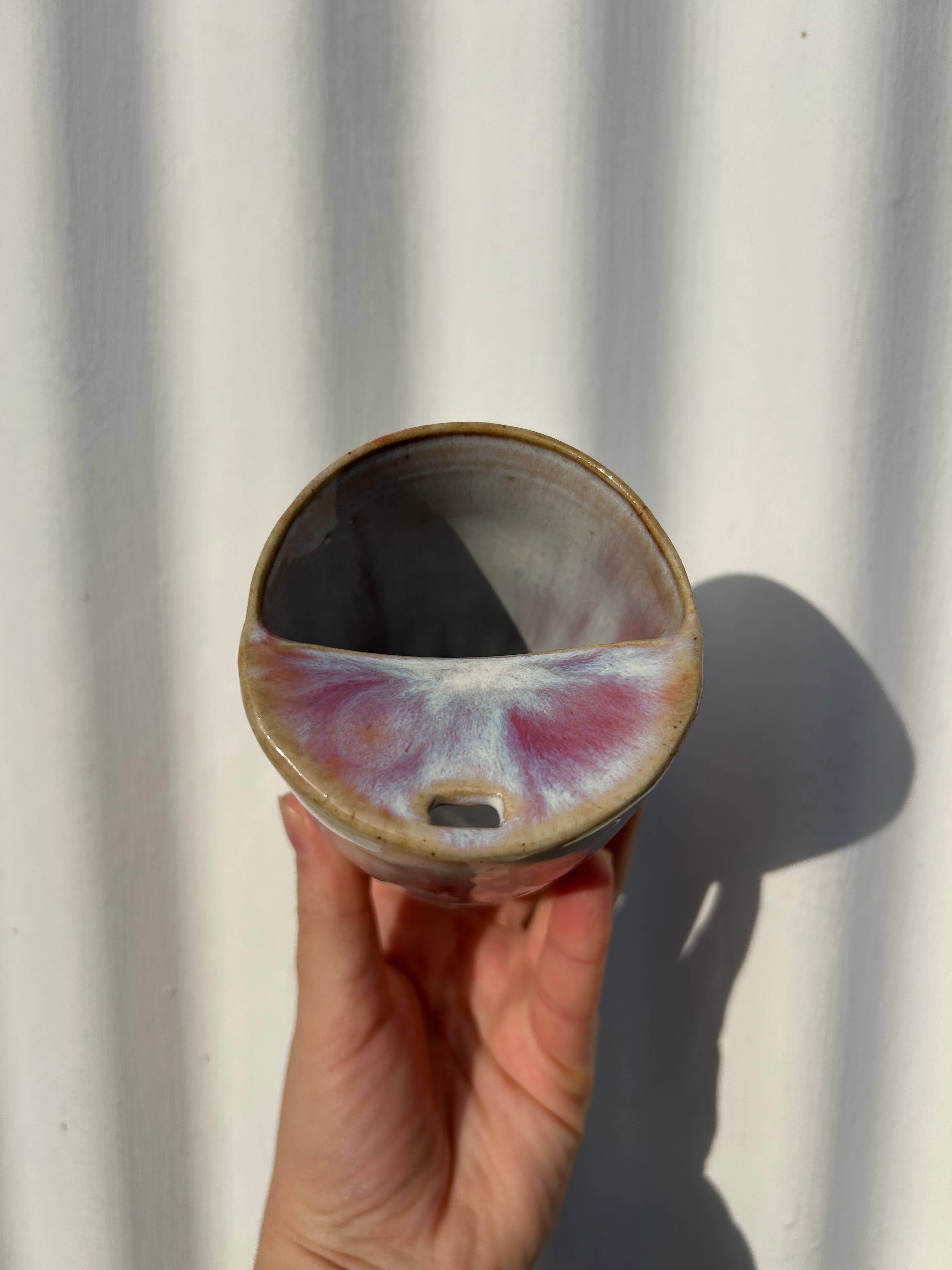 Fernweh Pottery - Wholesale Insulated Mug/Tumbler - Handmade Ceramic Espresso Travel Keep Cup - Pink2