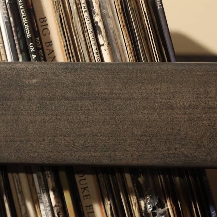 WickerWoodWorks - Wholesale Free Standing Shelf - The Deluxe Jr. Vinyl Record Storage6