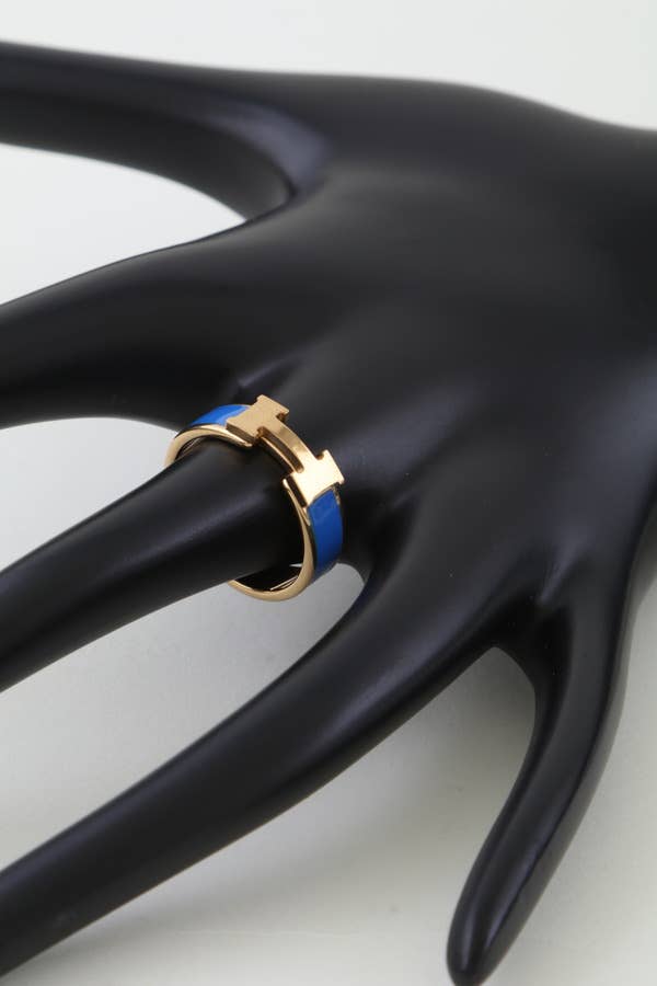 anbfashion – wholesale Band/Stackad Ring – Emalj H Design Ring12