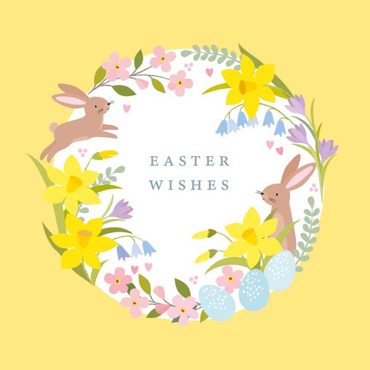 Easter Wishes / Spring flowers / Easter Card for wholesale by Klara Hawkins