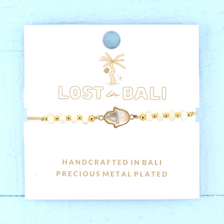 Fattima Nacre Gouden Armband voor wholesale door Lost in Bali