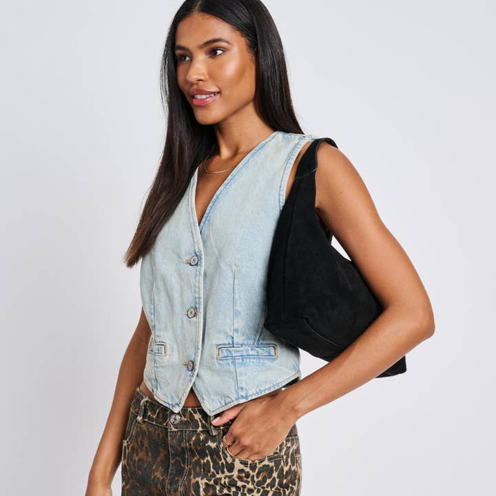 Moda Luxe - Wholesale Shoulder bag – women's - Maple Suede Leather Hobo2