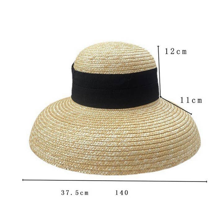 ACCITY - Wholesale Straw Hat - Women's - LARGE BRIM STRAW HATS FOR WOMENS BEACHWEAR_CWAH115728