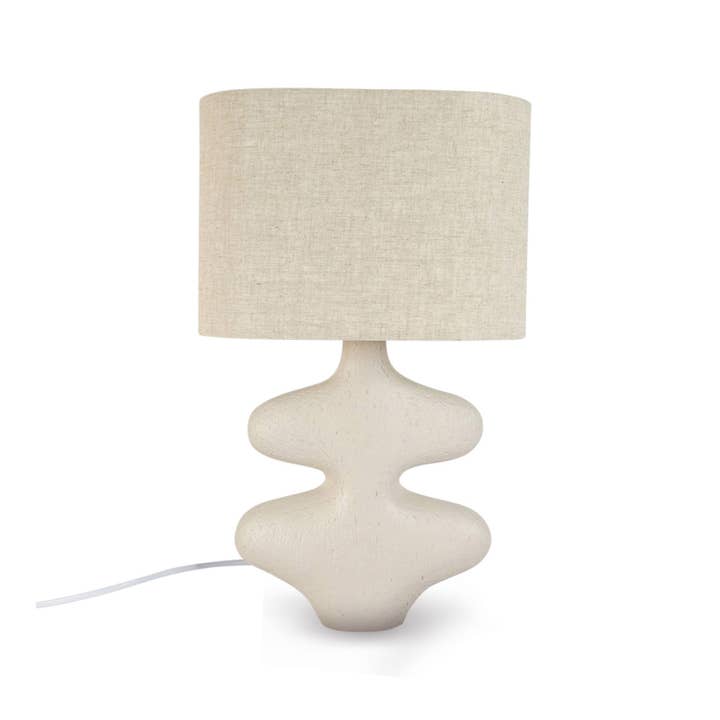 Beige organic lamp L26 W13 H40cm for wholesale by Opjet Paris