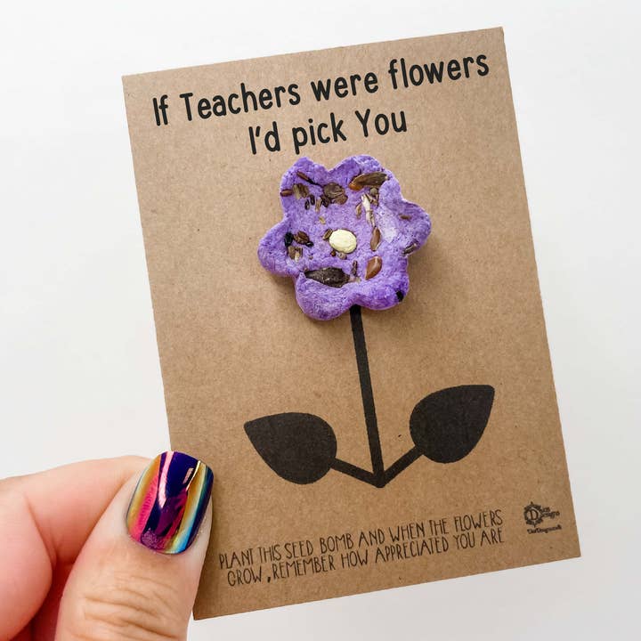 Vildblomsterfrøbomber Hvis lærere var blomster, ville jeg plukke dig for engroshandel hos Dios Designs