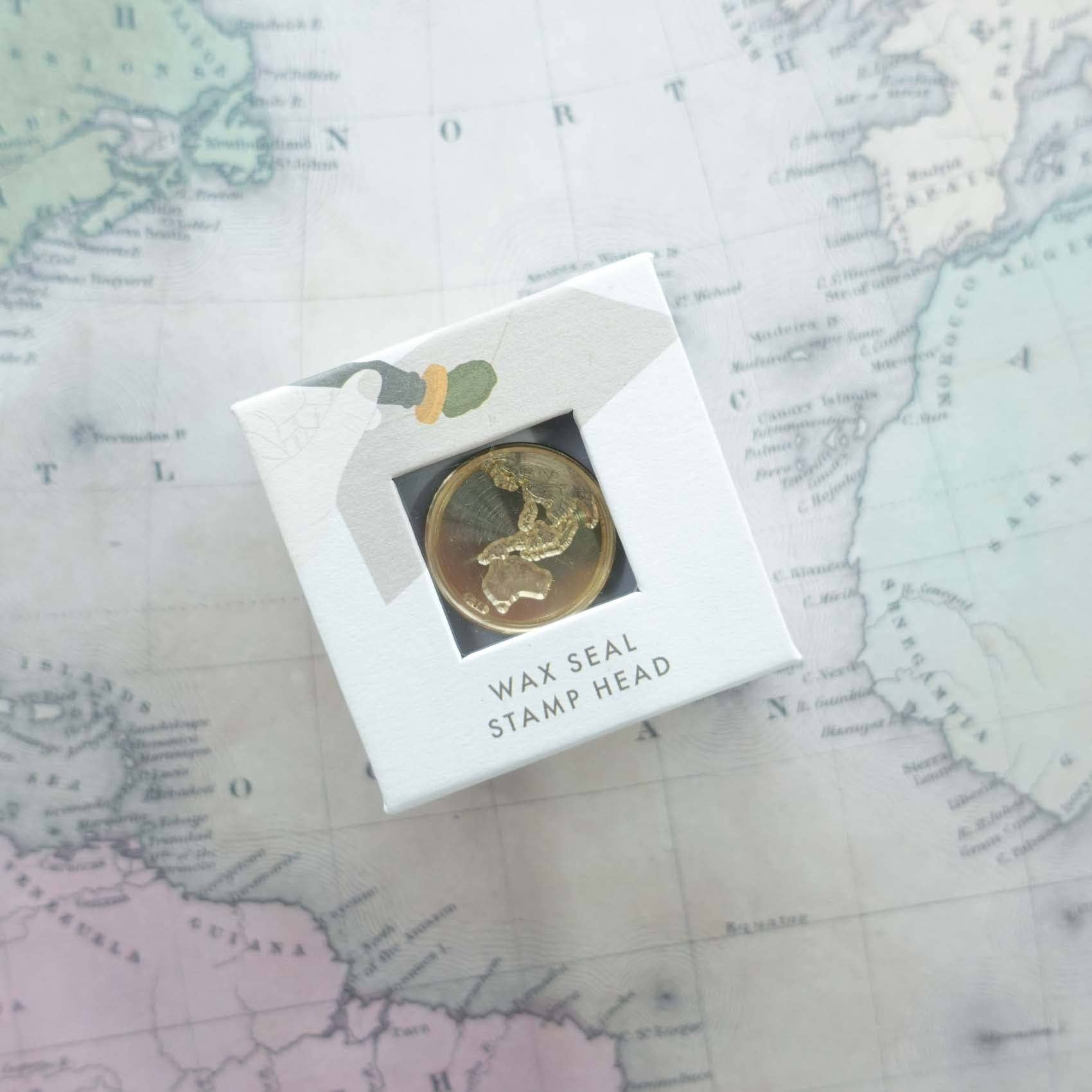 Fiona Ariva – wholesale Gummistämpel/dekorativ stämpel – Waxstämpel med jordglob, vaxstämpelkit eller stämpelhuvud2