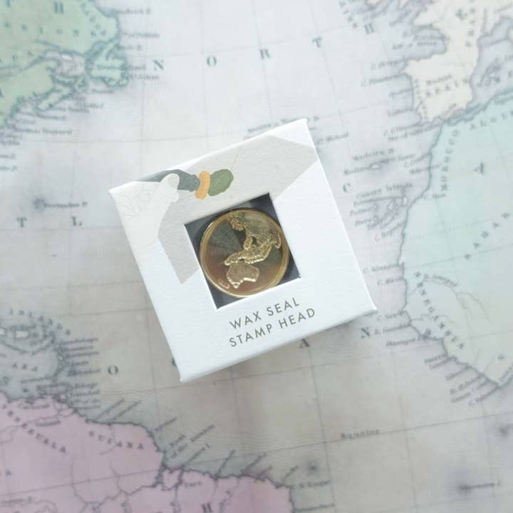 Fiona Ariva – wholesale Gummistämpel/dekorativ stämpel – Waxstämpel med jordglob, vaxstämpelkit eller stämpelhuvud2