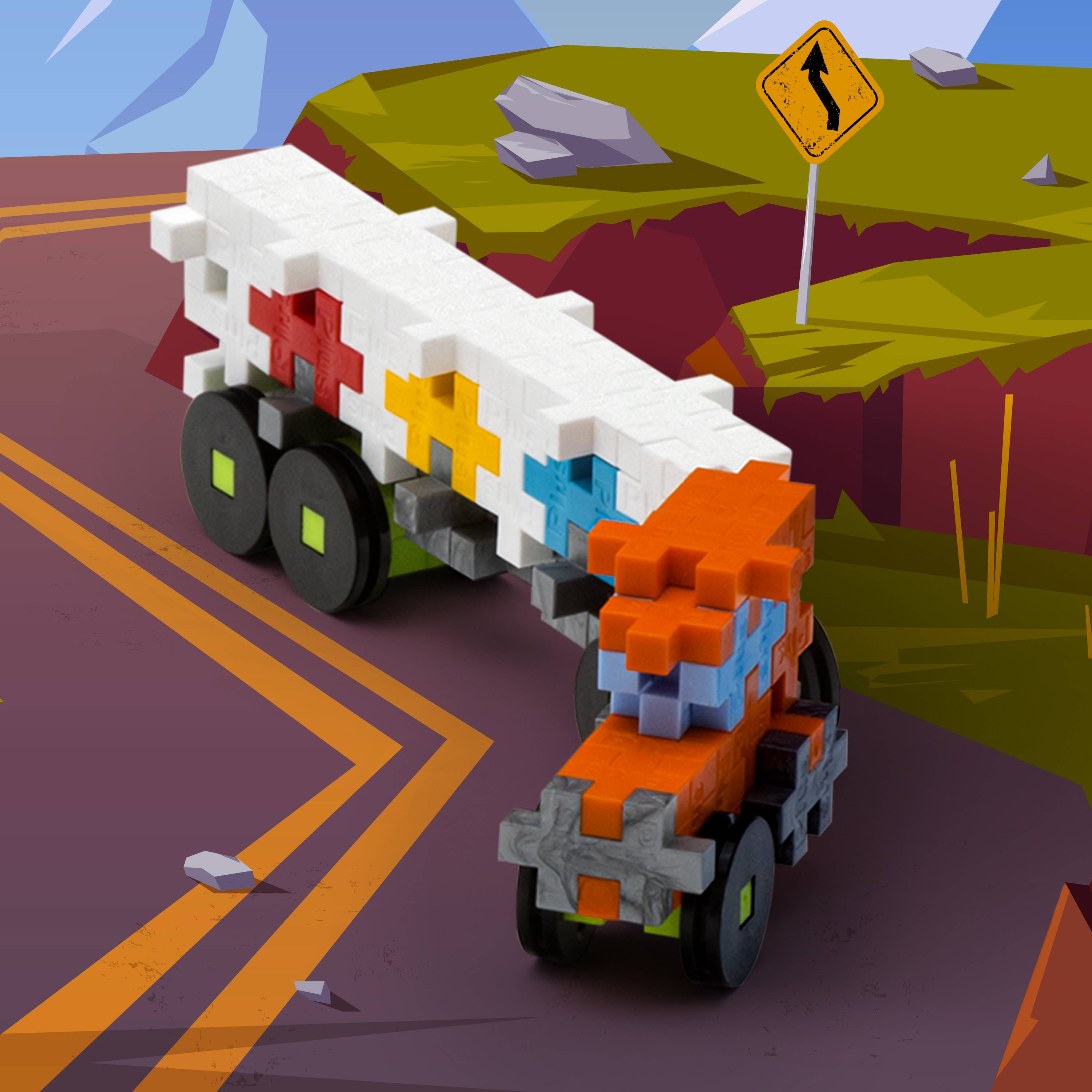 Plus-Plus USA - Wholesale Build-a-Toy - Kids - Tube - Semi Truck1