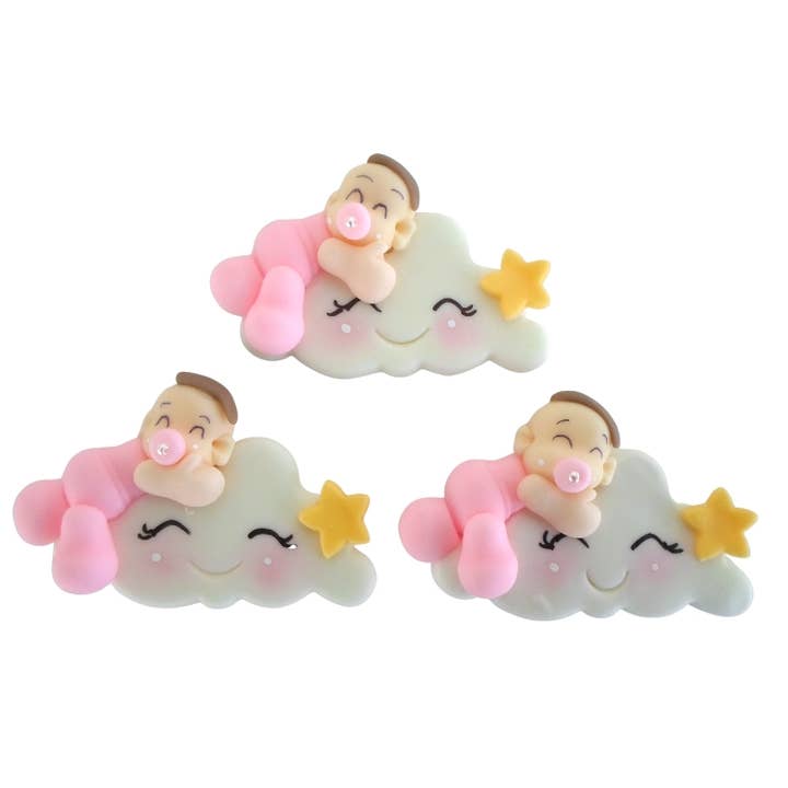 Pink Cloud Bord (U.V. 3 stuks) 8,5x5,5cm voor wholesale door Atiladecor, Artesanato Lda