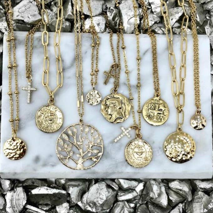 B.BéNI® Christian & Jewish Jewelry – Engroshandel Halskæde med vedhæng – Stjerner og månen vedhæng på trukket kabel Link halskæde3